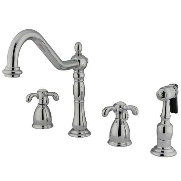Kingston Brass Widespread Kitchen Faucet, Polished Chrome KB1791TXBS - main